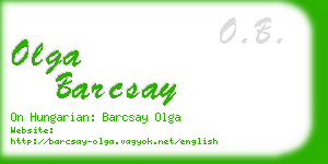 olga barcsay business card